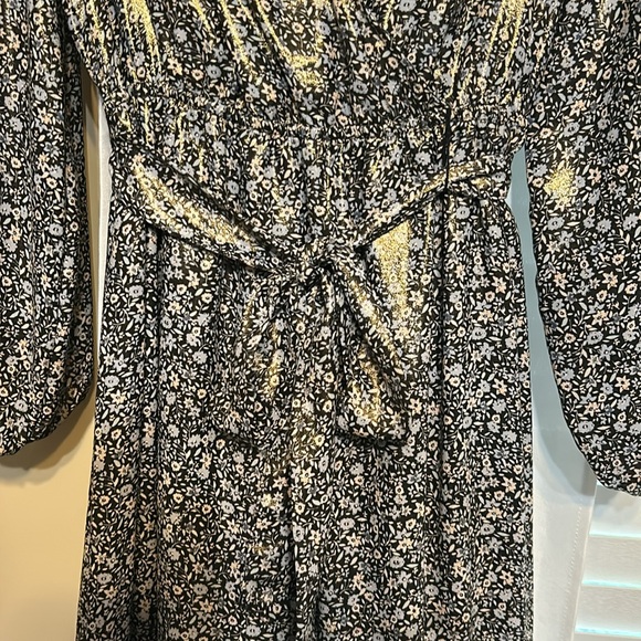 Lauren Conrad Small Midi Dress Like New Black Powder Blue - Picture 3 of 6